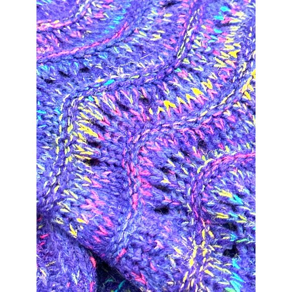 CCC Knitted Mermaid Tail Blanket Kids Adults Purple Multicolor Crochet Gifting - Picture 7 of 7
